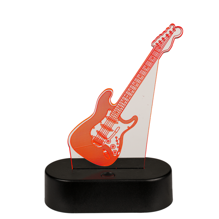 3D-Leuchte, Gitarre, ca. 18 x 12 cm,