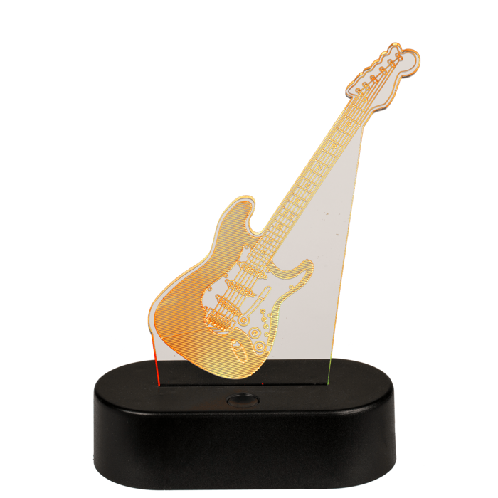 3D-Leuchte, Gitarre, ca. 18 x 12 cm,