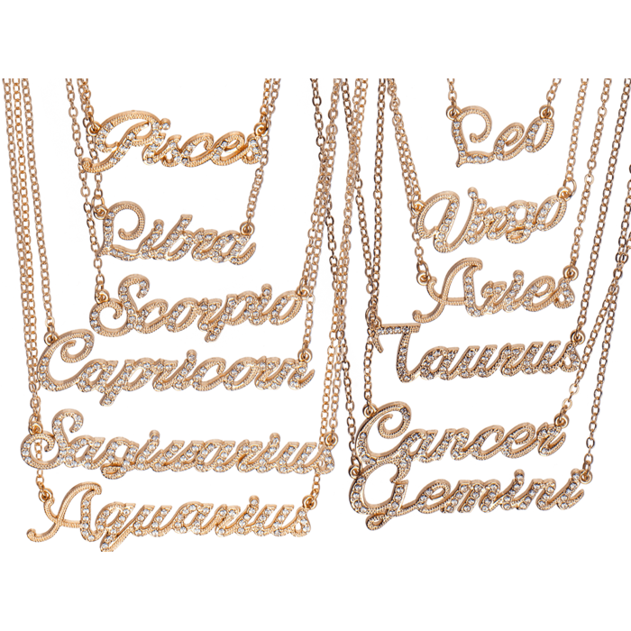 Halsketten Starter-Set, Zodiac, 12-fach sortiert,