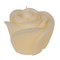 Cremefarbene Kerze, Rose, ca. 11 x 9 cm