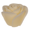 Cremefarbene Kerze, Rose, ca. 11 x 9 cm
