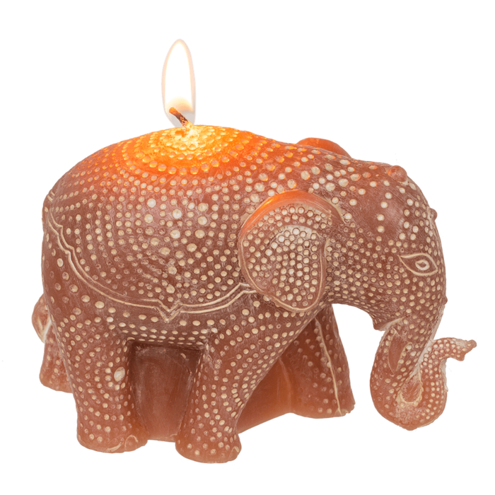 Kerze, Elefant, ca. 11,5 x 4,5 x 8,5 cm