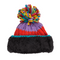 Kinder-Kuschel-Mütze mit Bommel, Rainbow Colours,