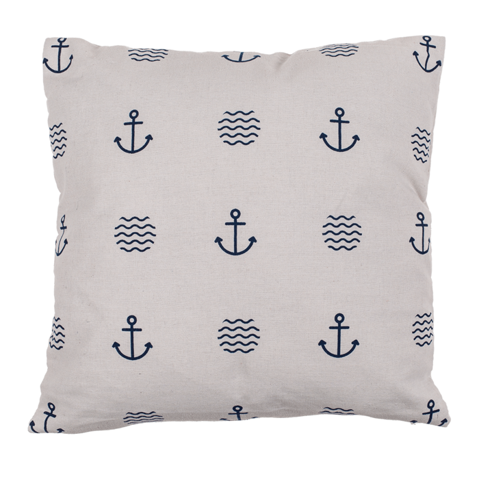 Weißes Deko-Kissen, Modern Maritime,