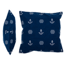 Blaues Deko-Kissen, Modern Maritime,
