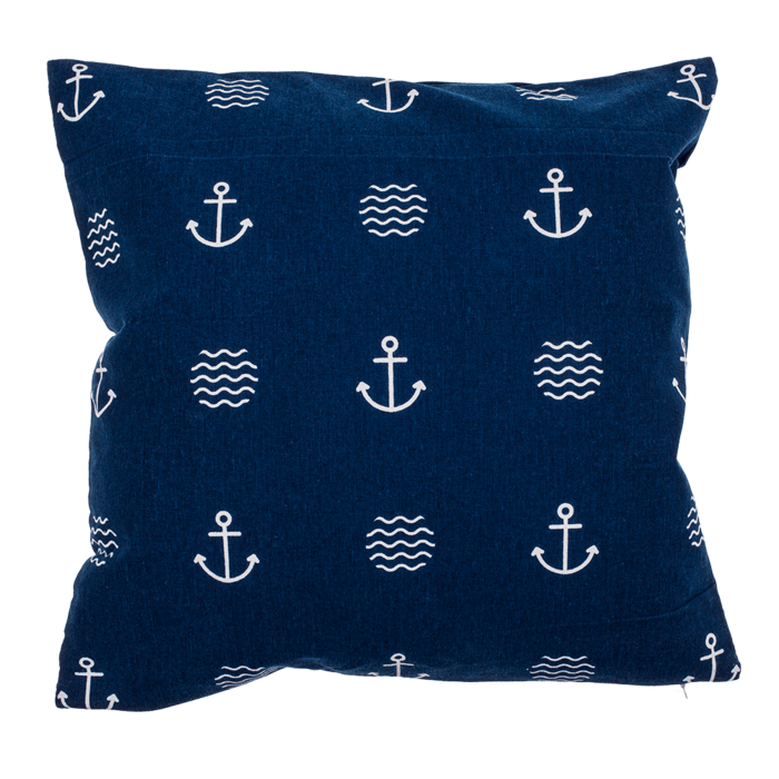 Blaues Deko-Kissen, Modern Maritime,
