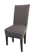 Jacquard Stuhlhusse Wellen Braun