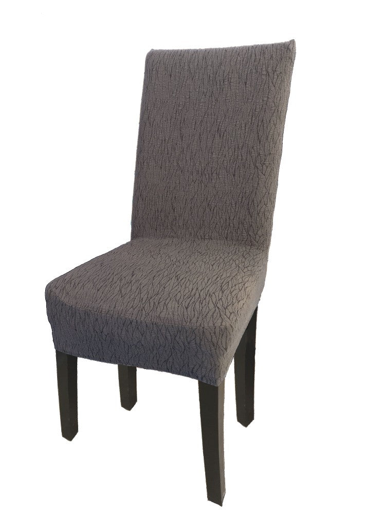 Jacquard Stuhlhusse Wellen Braun