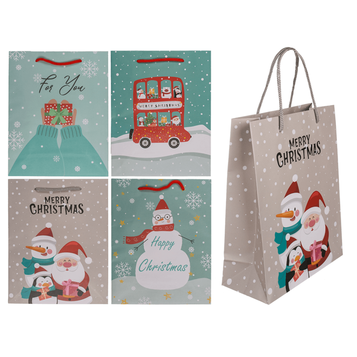 Papier-Geschenktüte, Winter Wonderland,