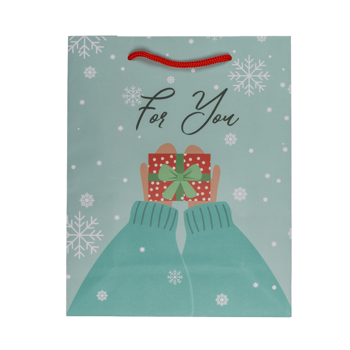 Papier-Geschenktüte, Winter Wonderland,
