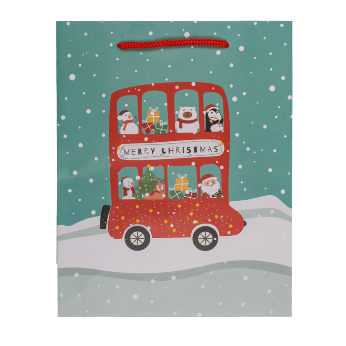 Papier-Geschenktüte, Winter Wonderland,
