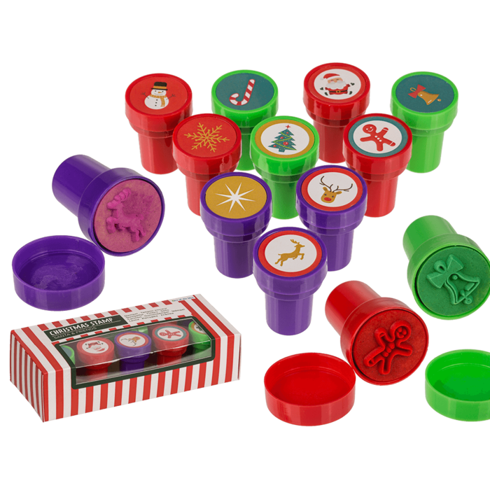 Kunststoff-Stempel, Santa & friends,  2,5 cm,