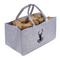 Graue Filztasche für Kaminholz, Hirschkopf,