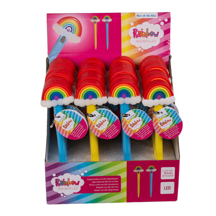 Kugelschreiber, Regenbogen mit LED