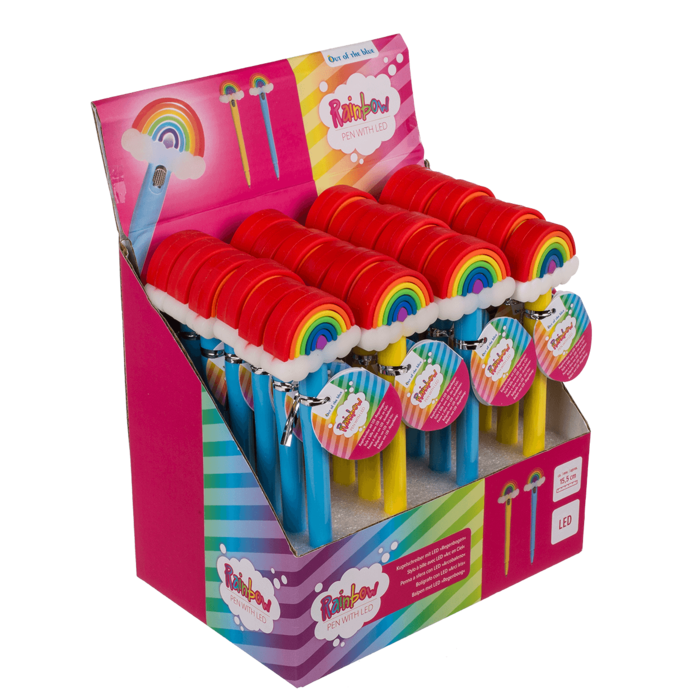 Kugelschreiber, Regenbogen mit LED