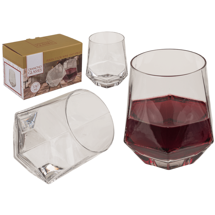 Weingläser, Diamond, ca. 330 ml,