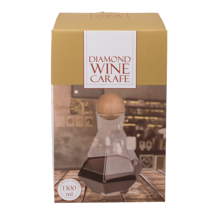 Weinkaraffe, Diamond, ca. 1300 ml,