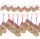 Adventskalender Socken Karo, 180cm
