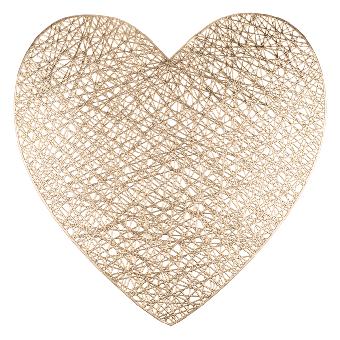 Tischset, Herz, ca. 39 x 38 cm, 2-fach sortiert,