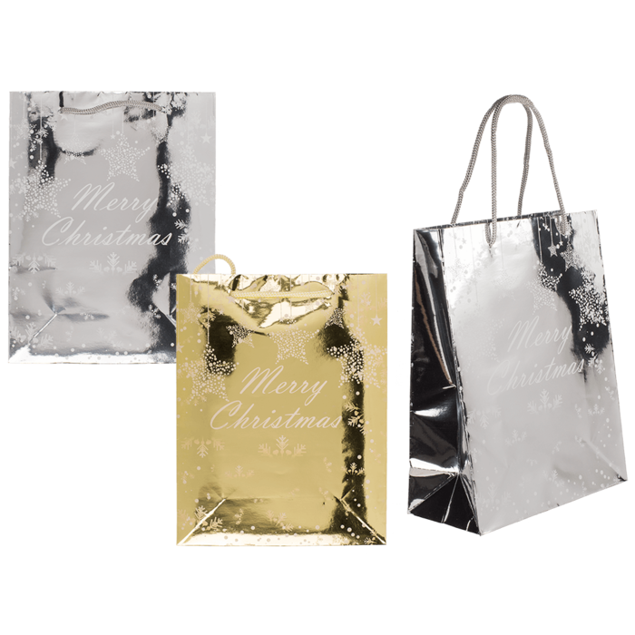 Papier-Geschenktüte, Glossy Christmas,
