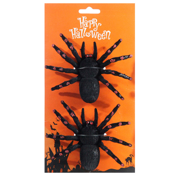 Spinne schwarz, 2er Set, ca. 10x7cm