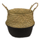 Bauchkorb aus Seegras, mit 2 Henkeln, Black,