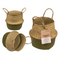 Bauchkorb aus Seegras, mit 2 Henkeln, Olive green,