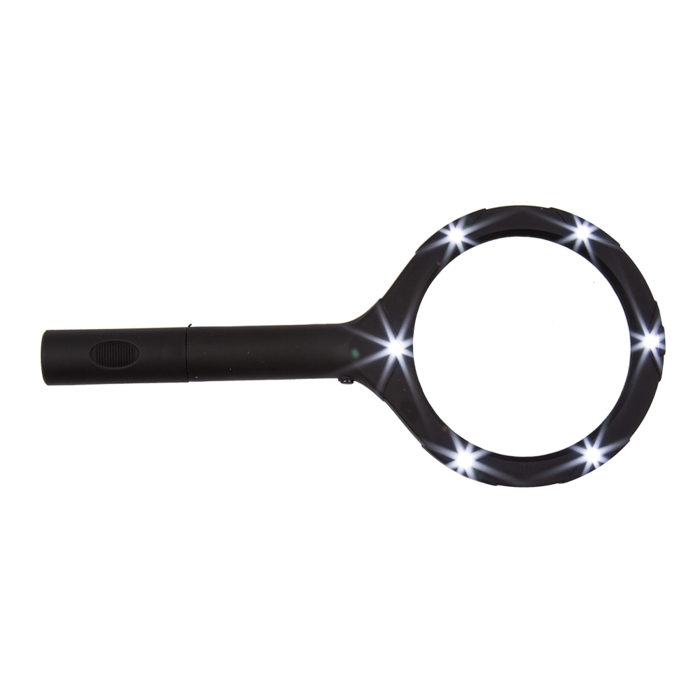 Lese-Lupe mit 6 LED, ca. 24 cm,