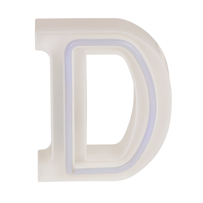 Neon-Leuchtbuchstabe, D, Höhe:16 cm,