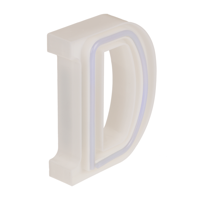Neon-Leuchtbuchstabe, D, Höhe:16 cm,