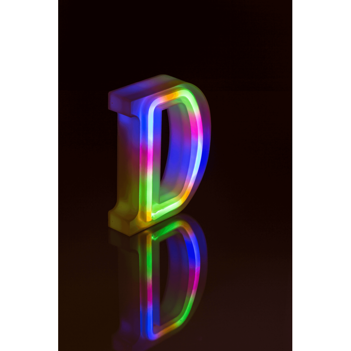 Neon-Leuchtbuchstabe, D, Höhe:16 cm,