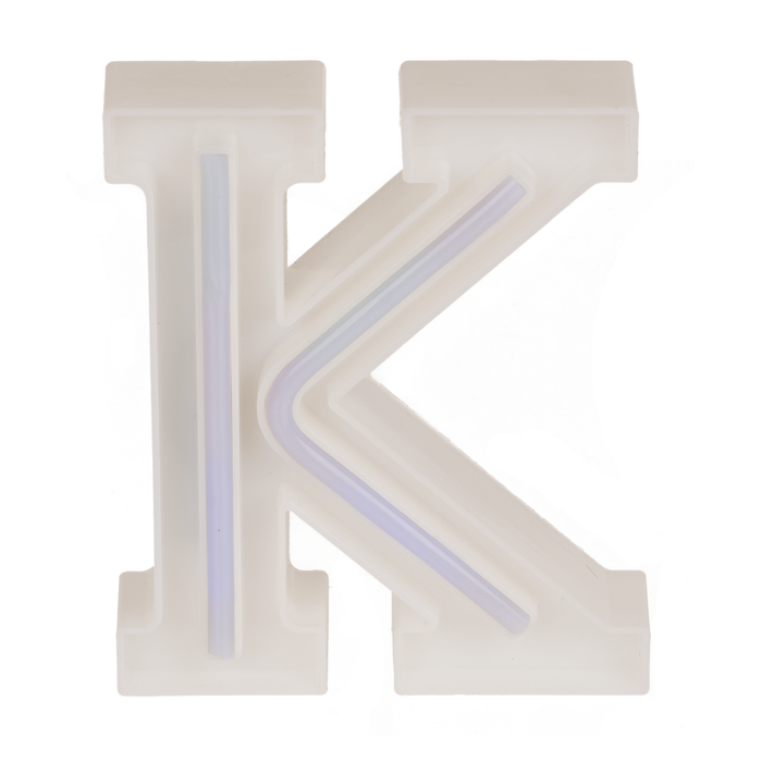 Neon-Leuchtbuchstabe, K, Höhe:16 cm,