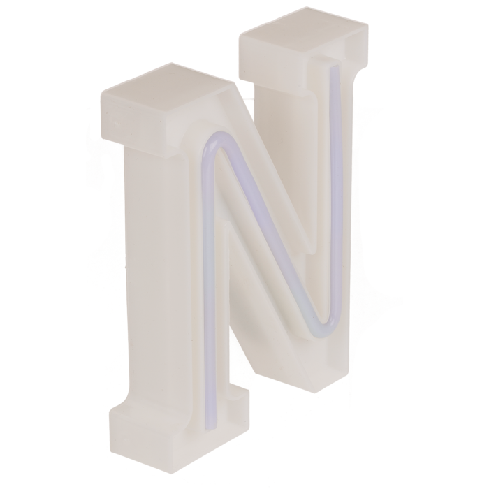 Neon-Leuchtbuchstabe, N, Höhe:16 cm,