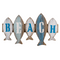 Holz-Schild mit Fischen, Beach,