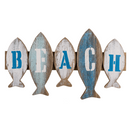 Holz-Schild mit Fischen, Beach,