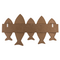 Holz-Schild mit Fischen, Beach,