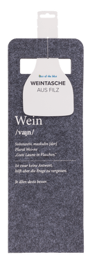 Graue Weintasche, aus Filz,