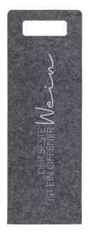 Graue Weintasche, aus Filz,