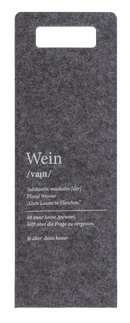 Graue Weintasche, aus Filz,
