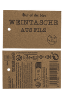 Graue Weintasche, aus Filz,