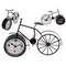 Schwarzes Metall-Fahrrad mit Uhr,