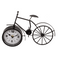 Schwarzes Metall-Fahrrad mit Uhr,