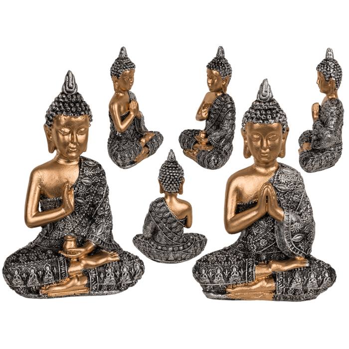 Deko-Figur, Buddha, ca. 8,5 x 5 x 13 cm,