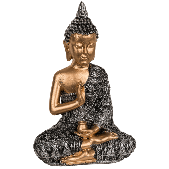 Deko-Figur, Buddha, ca. 8,5 x 5 x 13 cm,
