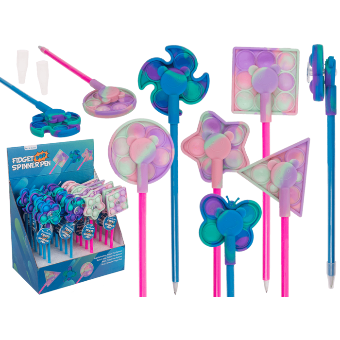 Kugelschreiber, Fidget Pop Spinner, ca. 24 cm,
