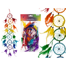 Bunter Traumfänger mit Federn, Rainbow,