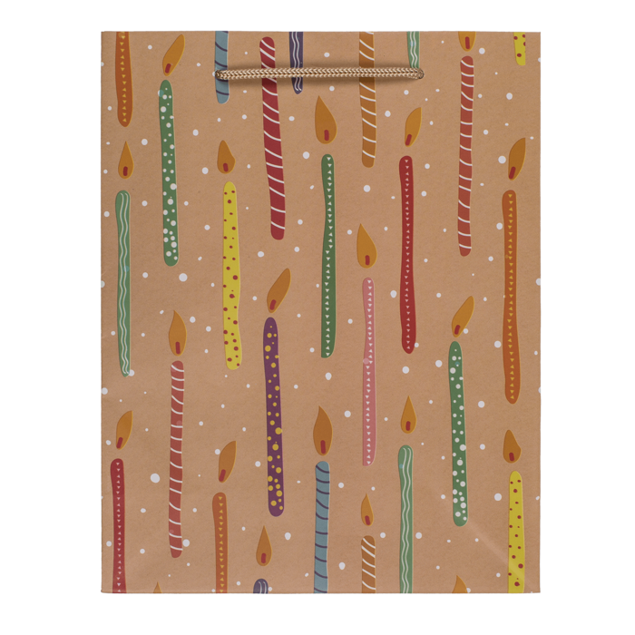 Papier-Geschenktüte, Ballons & Kerzen,