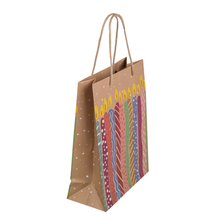 Papier-Geschenktüte, Ballons & Kerzen,