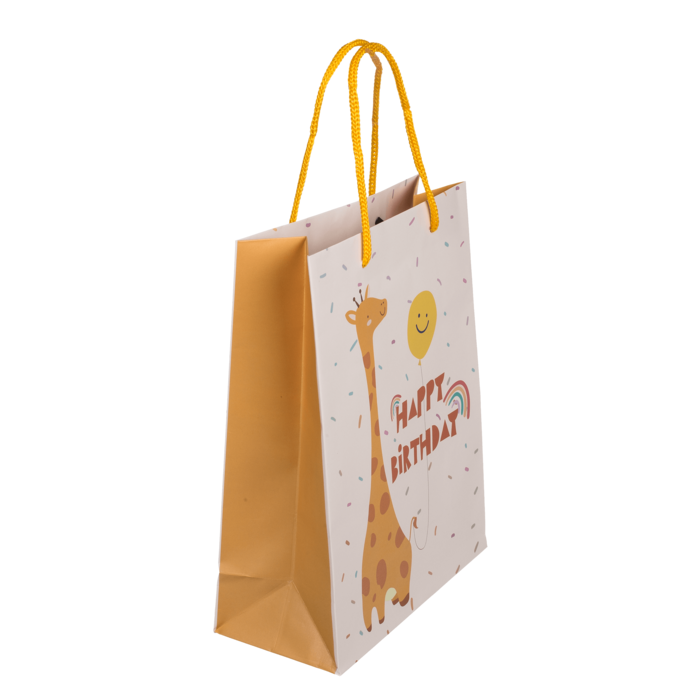 Papier-Geschenktüte, Geburtstags-Tiere,