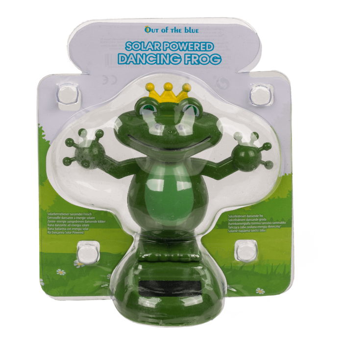 Beweglicher Frosch, mit Solarzelle, ca. 11 cm,